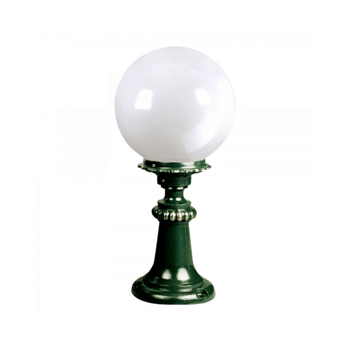 Lanterne R225 lampe sphérique globe opaque sur pied fonte 55cm