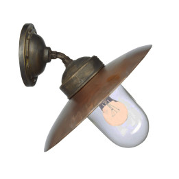 Luminaire mural incliné modèle LANDES cuivre/bronze  Htr 37cm