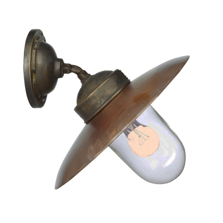 Luminaire mural incliné modèle LANDES cuivre/bronze  Htr 37cm