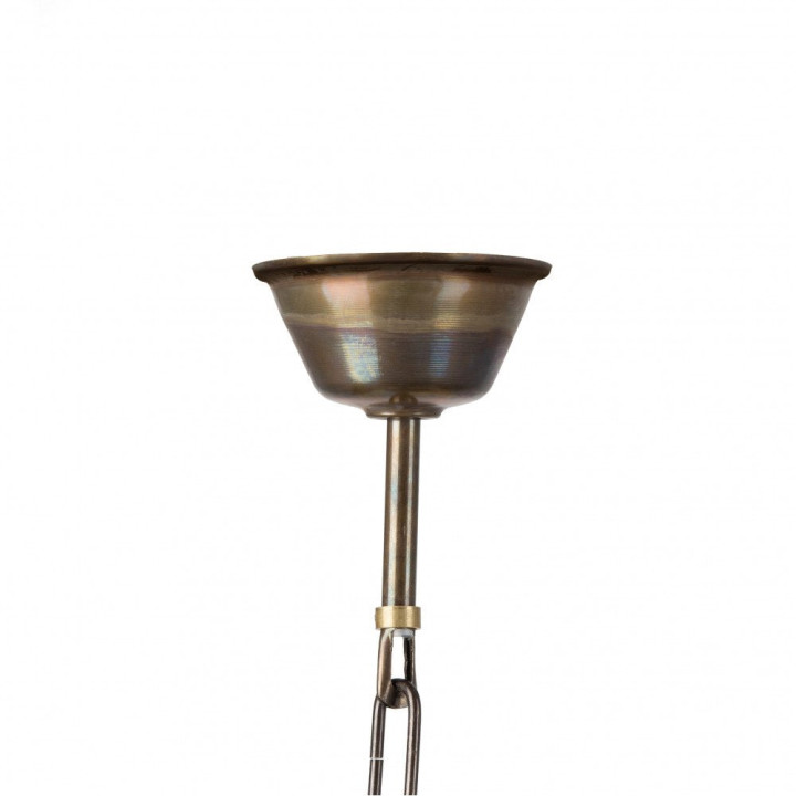 Plafonnier à chaine en bronze et cuivre LABENNE hauteur 22cm