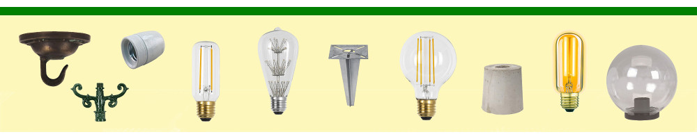 Grand choix d'ampoules LED à basse consommation, douilles en porcelaines