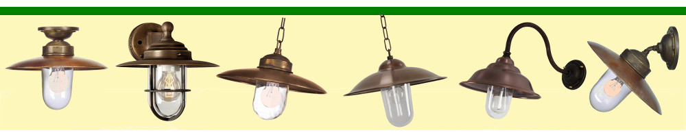 Luminaires en bronze de qualité avec fixations diverses, poteaux ou consoles