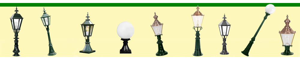 Eclairage extérieur classique, fonctionnel et élégant pour illuminer les allées